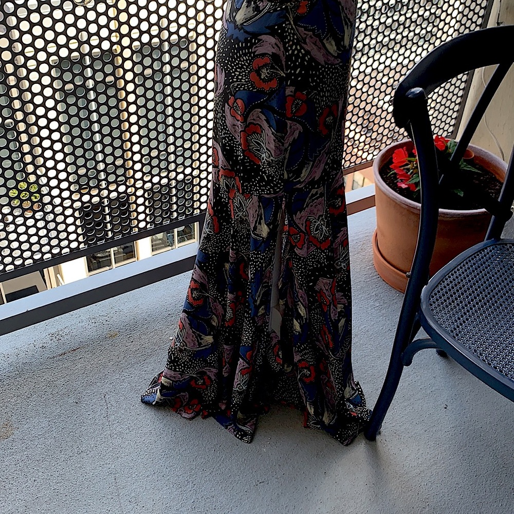 Free People Maxi Skirt with Slits, Floral Print - Size 4 - Picture 3 of 7